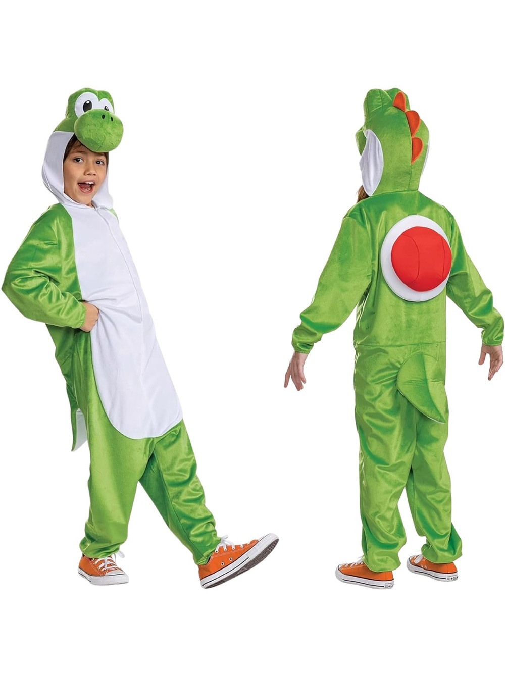 Nintendo Green and White Yoshi Kids Costume with Red Back Shell